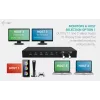 ITEC i-tec USB-C KVM Dock PRO trijų pagrindinių įrenginių, dvigubas vaizdas, 2x Power Delivery (iki 92 W), USB 3.2, 10 Gbps, Gigabit Ethernet