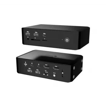 i-tec Thunderbolt5 Quattro Display Docking stotelė, 5x USB, 2,5 GLAN + Power Delivery 140W