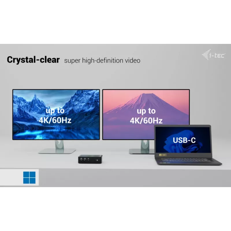i-tec Thunderbolt5 Quattro Display Docking stotelė, 5x USB, 2,5 GLAN + Power Delivery 140W