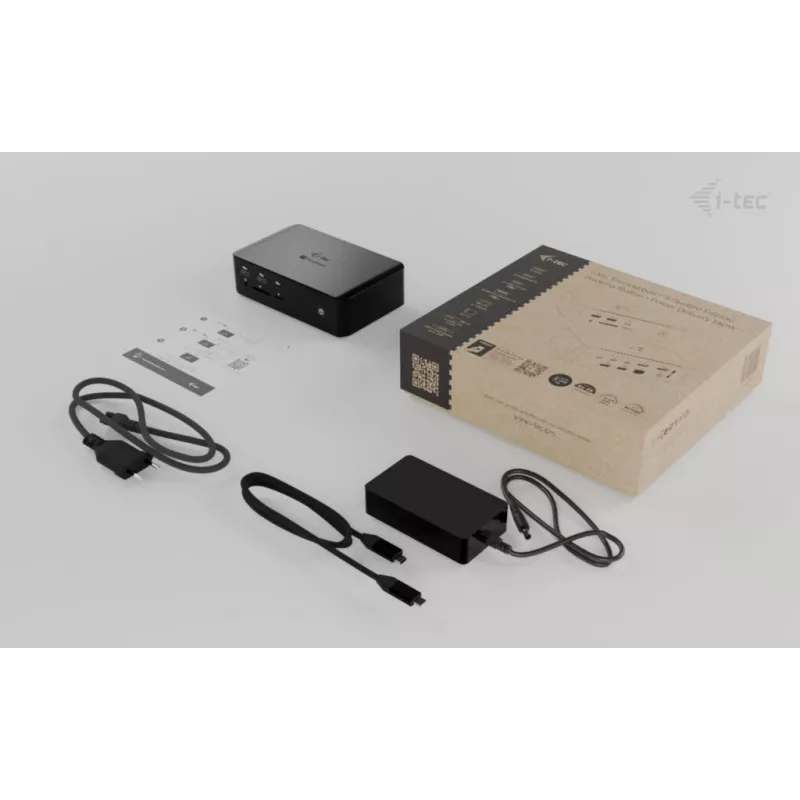i-tec Thunderbolt5 Quattro Display Docking stotelė, 5x USB, 2,5 GLAN + Power Delivery 140W
