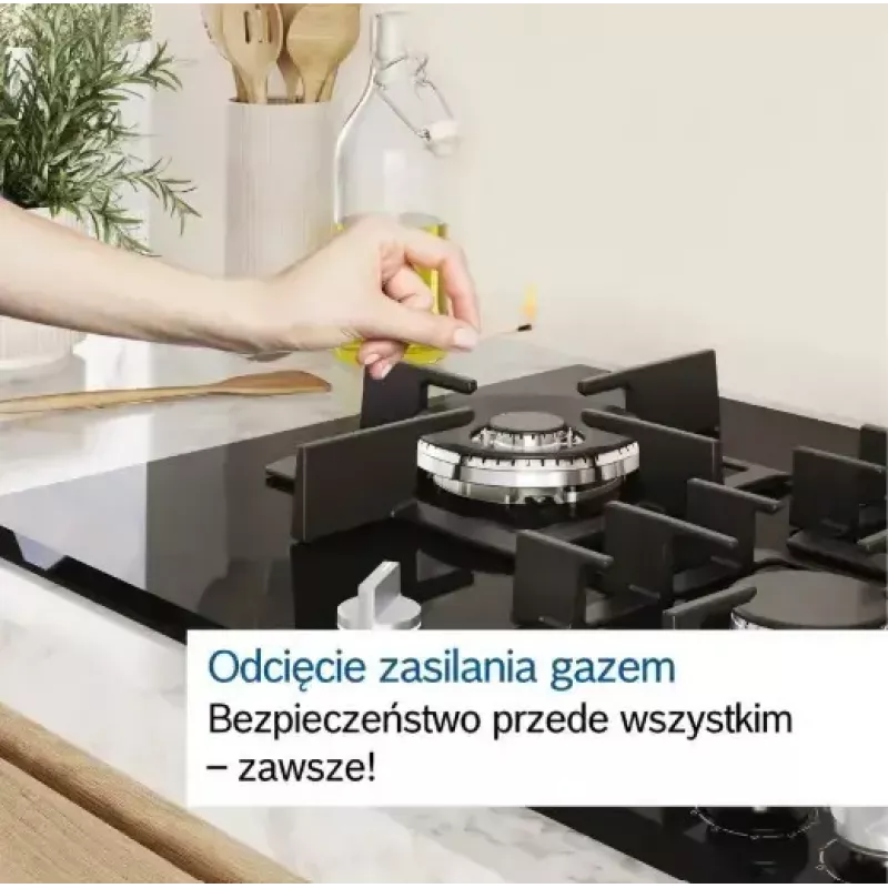 Bosch Serie 6 PCQ7A5I90 dujinė kaitlentė nerūdijančio plieno įmontuojama 75 cm 5 zonos