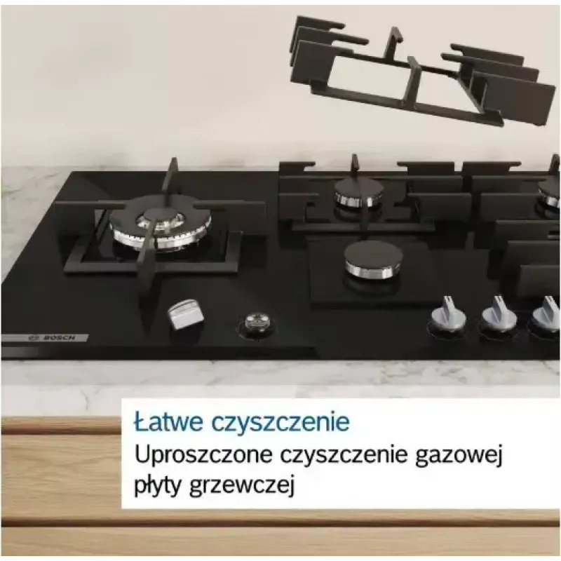 Bosch Serie 6 PCQ7A5I90 dujinė kaitlentė nerūdijančio plieno įmontuojama 75 cm 5 zonos
