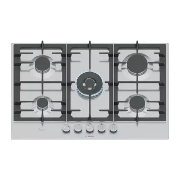 Bosch Serie 6 PCQ7A5I90 dujinė kaitlentė nerūdijančio plieno įmontuojama 75 cm 5 zonos