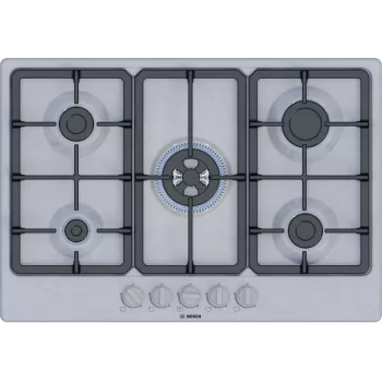 Bosch Serie 4 PGQ7B5K90 dujinė kaitlentė nerūdijančio plieno įmontuojama 75 cm 5 zonos
