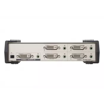 ATEN 4 prievadų DVI garso/vaizdo skirstytuvas, DVI, 4x DVI-I, 1920 x 1200 pikselių, juoda, sidabrinė, metalas, Full HD