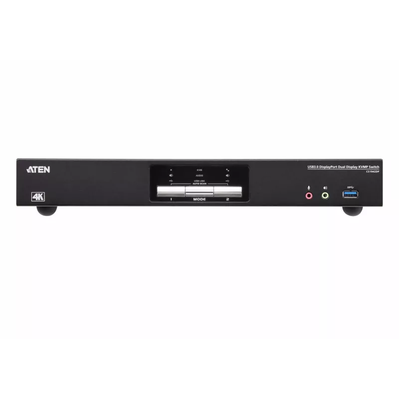 ATEN CS1942DP-AT-G 2 prievadų USB 3.0 DisplayPort dviejų monitorių KVMP jungiklis