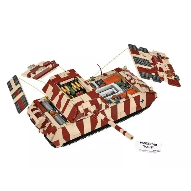 Cobi konstravimo blokeliai Panzer VIII Maus modelio rinkinys 1:35 COBI-3138, detali karinės transporto priemonės replika