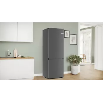 Šaldytuvas-šaldiklis Bosch Serie 4 KGN49OCAF, laisvai pastatomas, 440 L bendras, antracito spalvos, No Frost