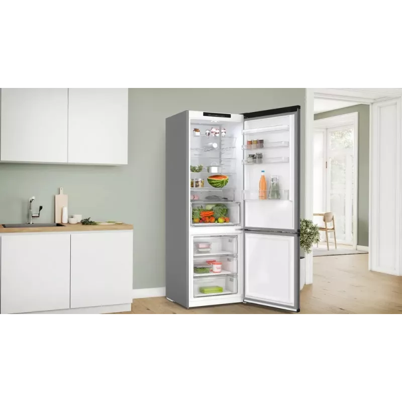 Šaldytuvas-šaldiklis Bosch Serie 4 KGN49OCAF, laisvai pastatomas, 440 L bendras, antracito spalvos, No Frost