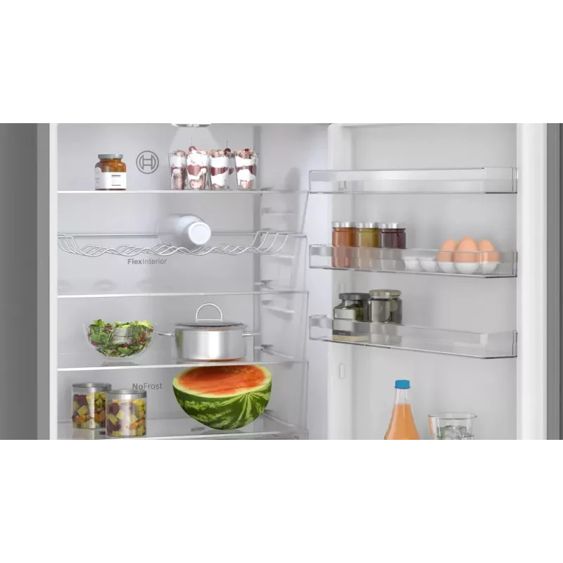 Šaldytuvas-šaldiklis Bosch Serie 4 KGN49OCAF, laisvai pastatomas, 440 L bendras, antracito spalvos, No Frost
