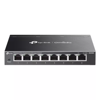 TP-Link Omada ES208G tinklo jungiklis valdomas L2 Gigabit Ethernet (10/100/1000) Juodas