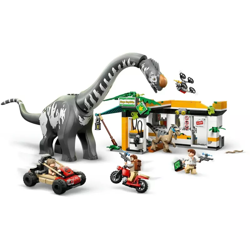 LEGO Jurassic World rinkinys 76973 — Raptorius ir Titanozauras su 3 figūrėlėmis, 582 dalys, nuo 7 metų