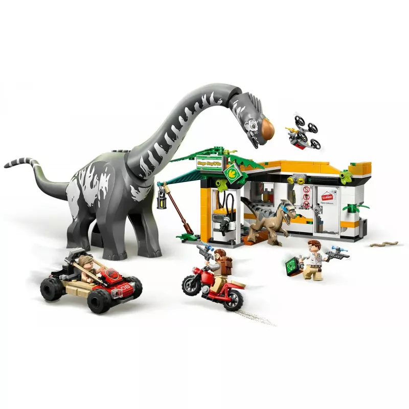 LEGO Jurassic World rinkinys 76973 — Raptorius ir Titanozauras su 3 figūrėlėmis, 582 dalys, nuo 7 metų