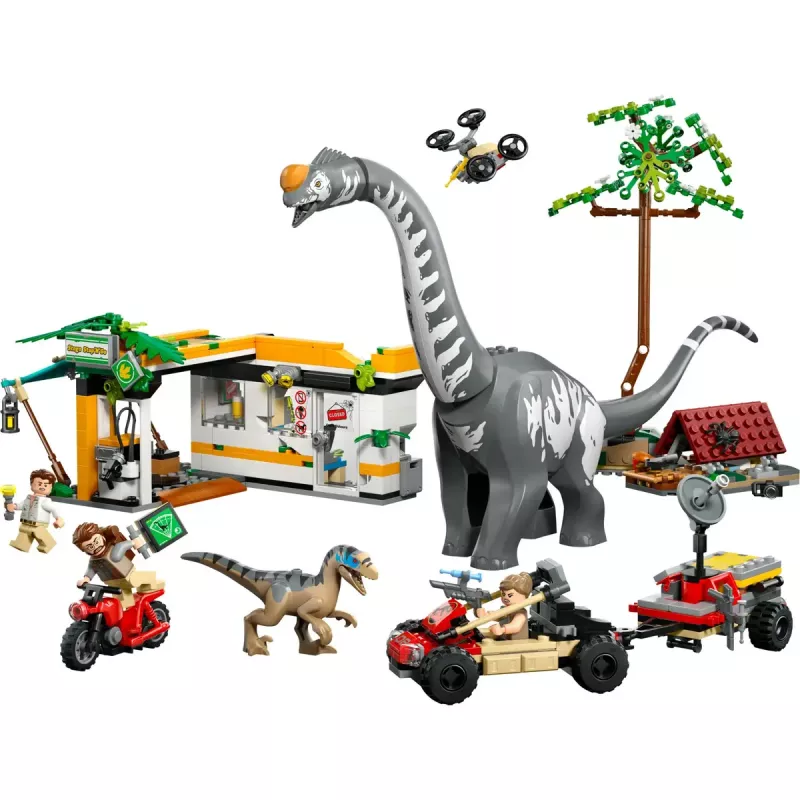 LEGO Jurassic World rinkinys 76973 — Raptorius ir Titanozauras su 3 figūrėlėmis, 582 dalys, nuo 7 metų