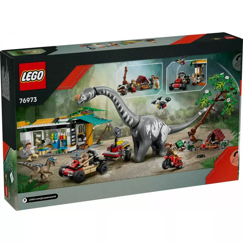 LEGO Jurassic World rinkinys 76973 — Raptorius ir Titanozauras su 3 figūrėlėmis, 582 dalys, nuo 7 metų