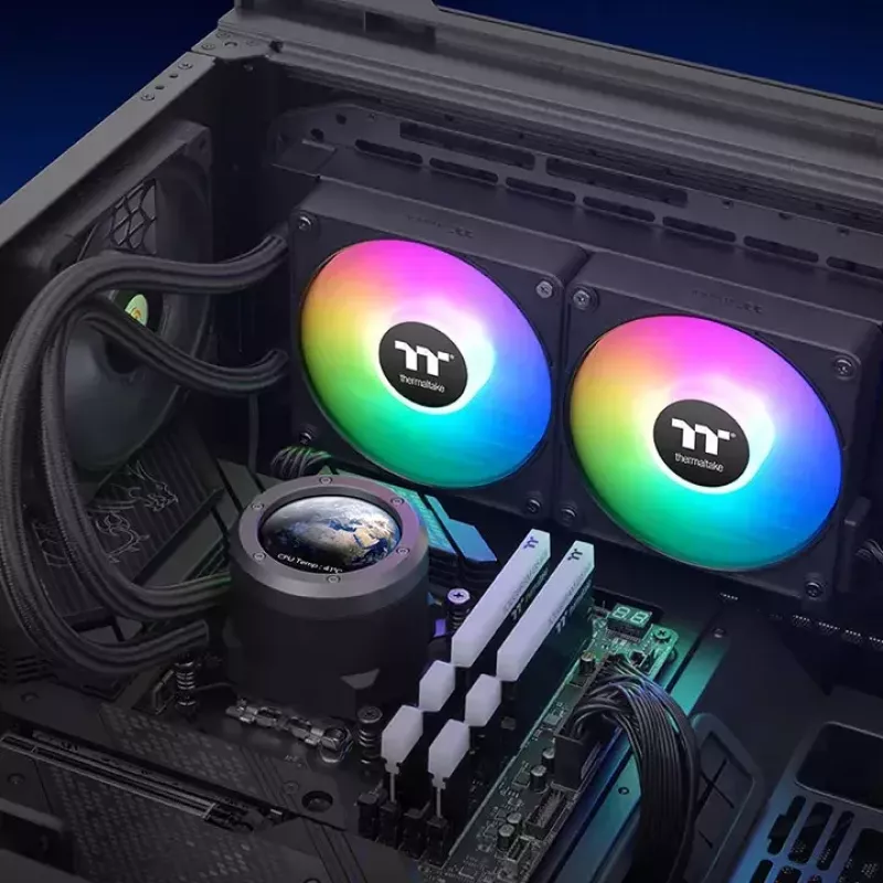 Skysčio aušinimo komplektas Thermaltake CL-W414-PL12SW-A 12 cm Juoda