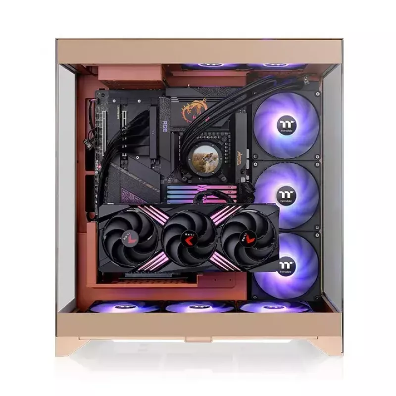 PC korpusas Thermaltake CTE E550 TG Midi Tower Smėlio spalvos