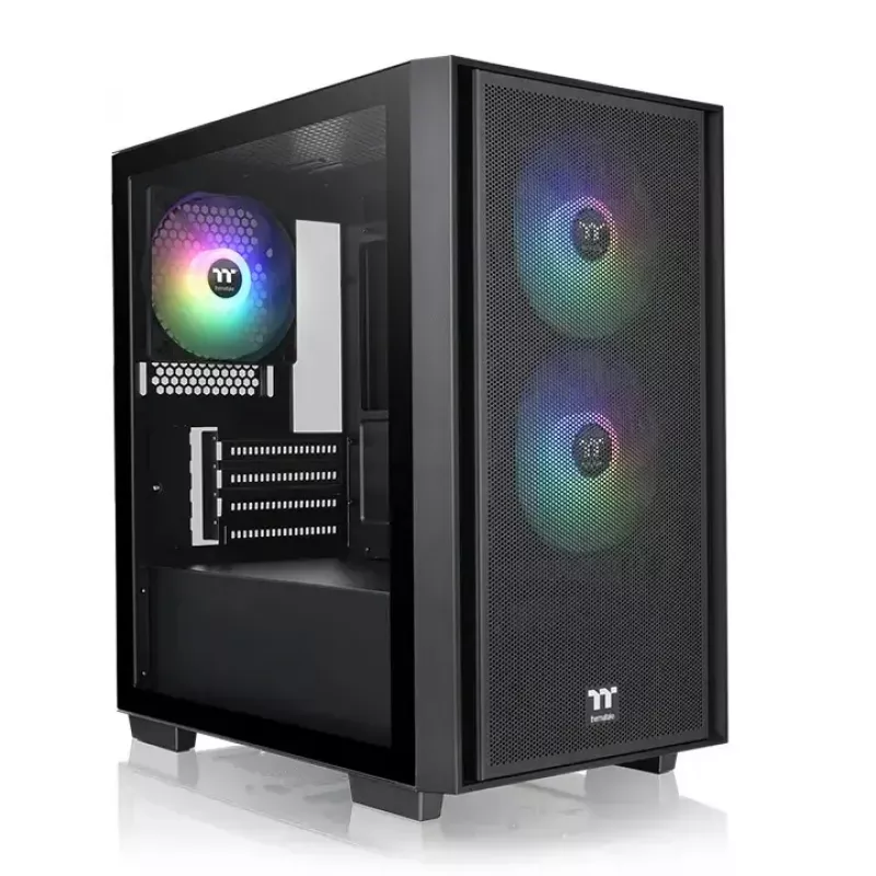 PC korpusas Thermaltake Versa H16 TG ARGB Micro Tower juodas