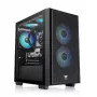 PC korpusas Thermaltake Versa H16 TG ARGB Micro Tower juodas