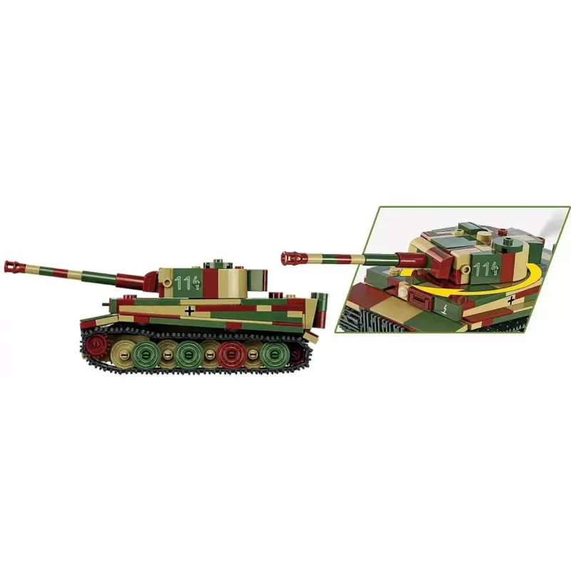 Cobi Pz.Kpfw. VI Tiger Ausf. E 1:35 mastelio plytelių rinkinys – detalus tanko modelis