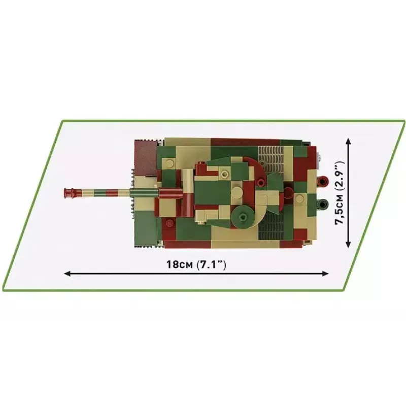 Cobi Pz.Kpfw. VI Tiger Ausf. E 1:35 mastelio plytelių rinkinys – detalus tanko modelis