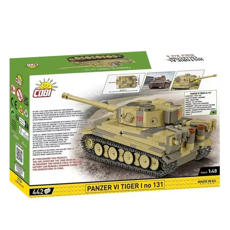 Konstruktorius Cobi Panzer VI Tiger I 442 dalys modelis COIB-2734