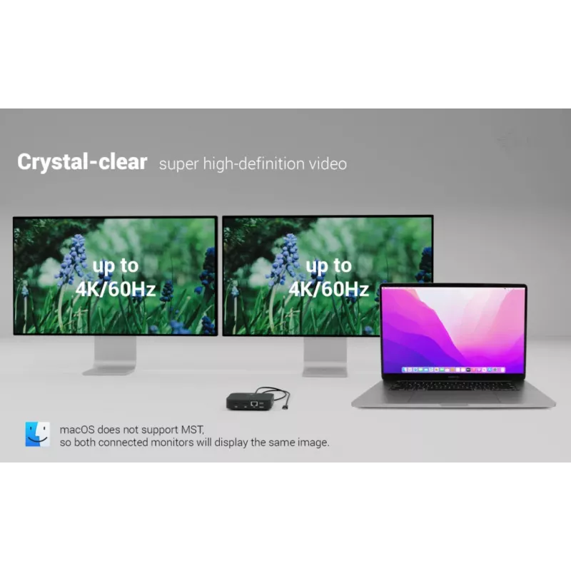 ITEC USB-C Dual HDMI C31DUALHDMIDOCKPD dokų stotelė – Dvigubas 4K 60Hz, 100W Power Delivery