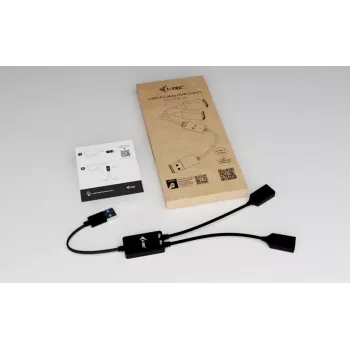 USB-A šakotuvas ITEC U3CBLHUB2A — 2 prievadai, USB 3.0 iki 5 Gbps