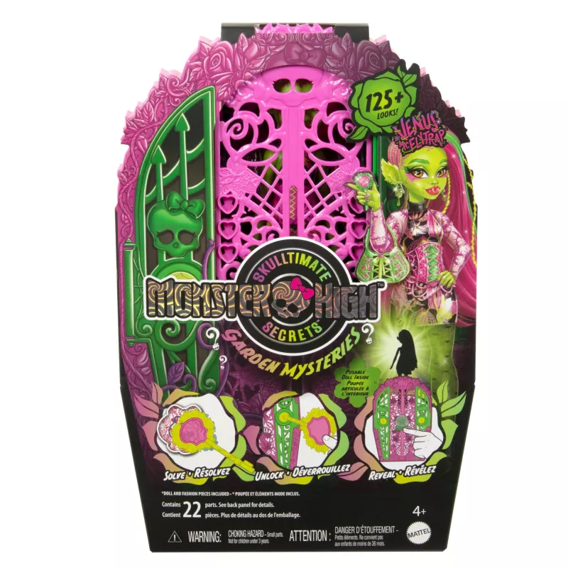 Monster High Skulltimate Secrets Garden Mysteries žaidimų rinkinys su Venus McFlytrap lėle ir 19+ staigmenų