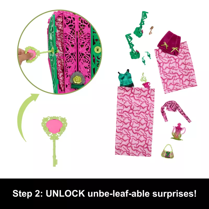 Monster High Skulltimate Secrets Garden Mysteries žaidimų rinkinys su Venus McFlytrap lėle ir 19+ staigmenų