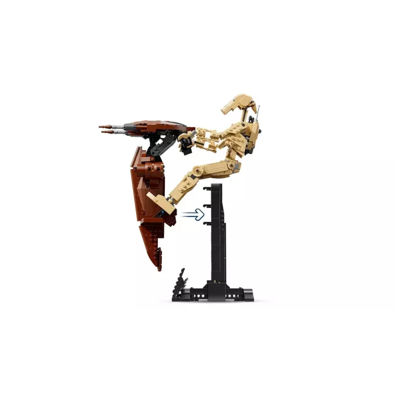 LEGO statybinis rinkinys Star Wars Battle Droid su STAP 75428 — 1088 dalių, 1 minifigūrėlė, ekspozicijos dydis 140×380×300 mm