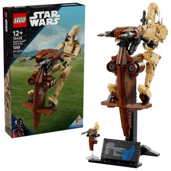 LEGO statybinis rinkinys Star Wars Battle Droid su STAP 75428 — 1088 dalių, 1 minifigūrėlė, ekspozicijos dydis 140×380×300 mm
