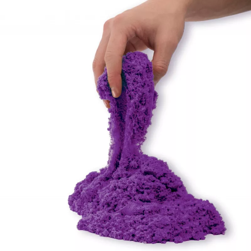 Kinetic Sand 2 svarai violetinis žaidimų smėlis, formuojamas sensorinis žaislas vaikams, užsandarinamas maišelis (pakuotė gali skirtis), nuo 3 metų