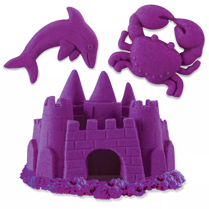 Kinetic Sand 2 svarai violetinis žaidimų smėlis, formuojamas sensorinis žaislas vaikams, užsandarinamas maišelis (pakuotė gali skirtis), nuo 3 metų