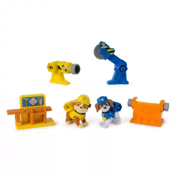 Figūrėlių rinkinys Usorteret Rubble & Wheeler Power Tool Pups su 2 įrankiais ir 2 statybiniais aksesuarais, nuo 3 metų