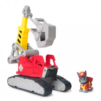 Krano sunkvežimis Spin Master Rubble & Crew Charger Mega Power Crane su Charger figūrėle, 2 nuimamais įrankiais, plastikinis, nuo 3 metų