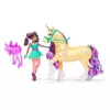 Unicorn Academy, Ava ir Augalinės magijos lapas su šviesos efektu, 2 jojimo aksesuarai, lėlės ir vienaragiai mergaitėms nuo 4 metų
