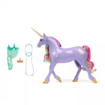 Spin Master Unicorn Academy Wildstar vienaragio figūrėlė 11 colių su permatomu balnu ir kamanomis, įvairiaspalvė, plastikinė, nuo 4 metų