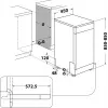Indaplovė Whirlpool WSBO 3O34 PF X pusiau įmontuojama 10 komplektų
