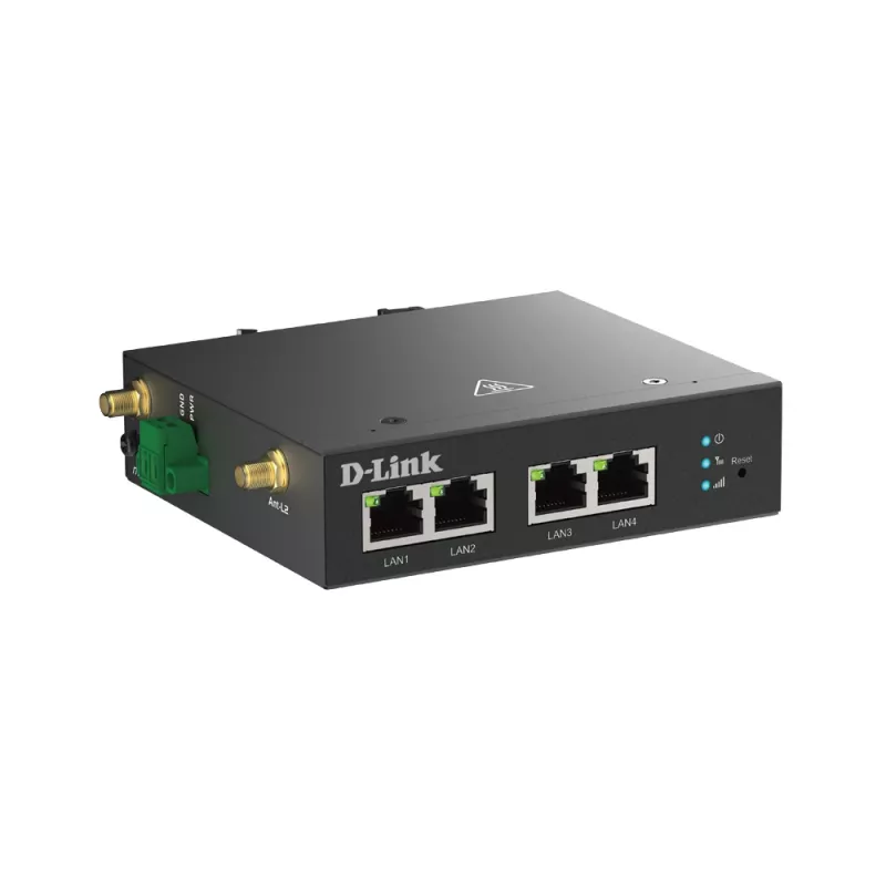 Maršrutizatorius koriniam ryšiui D-Link DWM-314-T 4G LTE VPN juodas DIN bėgeliui