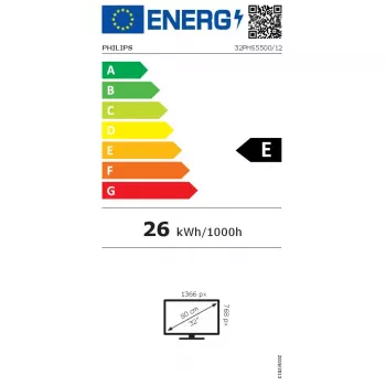 Philips 5500 serijos 32PHS5500/12 televizorius 81,3 cm (32 colių) HD juodas