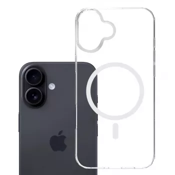 3MK Armor MagCase dėklas iPhone 16, 6,1 colio (15,5 cm), permatomas, PC+TPU