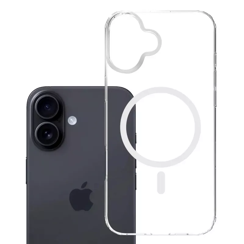 3MK Armor MagCase dėklas iPhone 16, 6,1 colio (15,5 cm), permatomas, PC+TPU