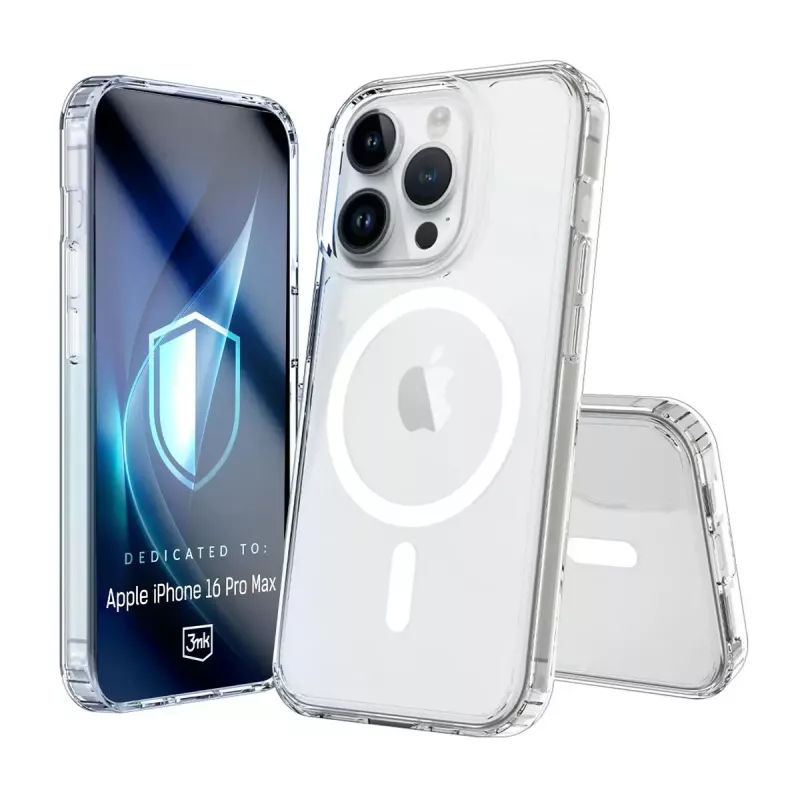 3MK Armor MagCase dėklas iPhone 16 Pro Max (17,5 cm / 6,9 inch), permatomas, PC+TPU