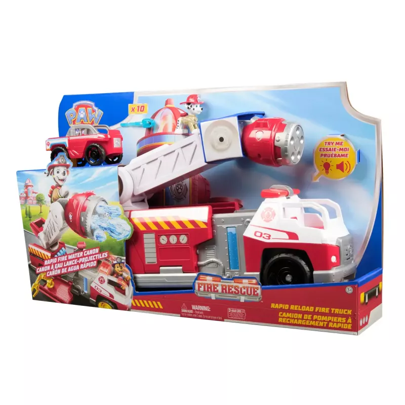 Gaisrinis automobilis PAW Patrol Rapid Reload su Maršalo figūrėle (pažeista pakuotė)