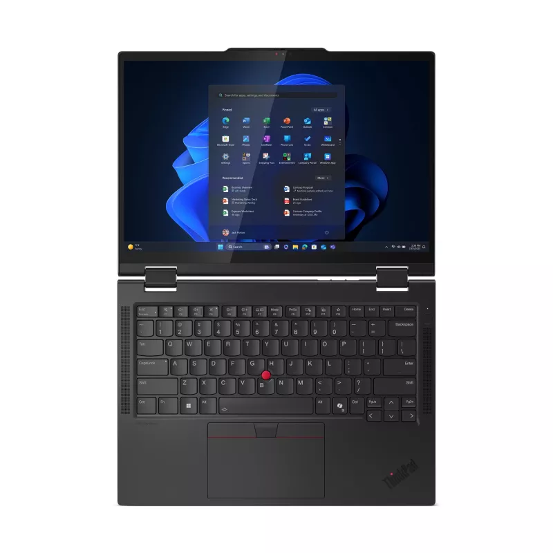 Hibridinis nešiojamas kompiuteris Lenovo ThinkPad T14s 14 colių Intel Core Ultra 5 225U 16GB LPDDR5x 512GB SSD WUXGA lietimui jautrus ekranas Windows 11 Pro