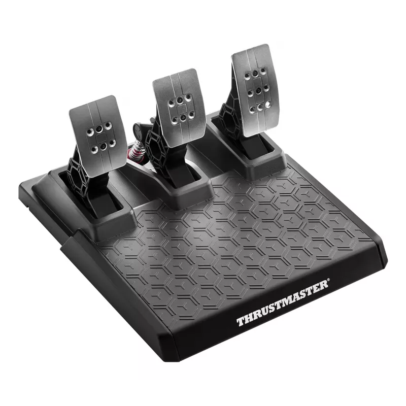 Vairas su pedalais Thrustmaster T248R juodas – USB, hibridinė pavara, jėgos grįžtamasis ryšys, LCD ekranas, odinis vairas