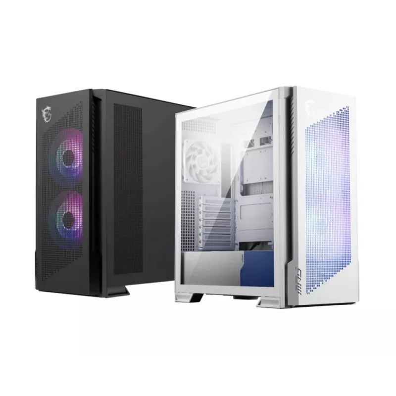 Korpusas MSI MPG VELOX 300R AIRFLOW PZ Midi Tower Baltas — ATX/EATX/MicroATX/Mini-ITX, 1×3.5 colio, 4×2.5 colio, 2×USB 3.2 Gen1, šoninis langas