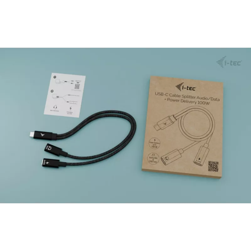 i-tec USB-C skirstytuvas garsui/duomenims + Power Delivery 100W