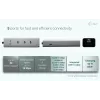 i-tec Metal USB-C įkrovimo stotelė 5 prievadai su USB-C vaizdo 8K + Power Delivery 85W